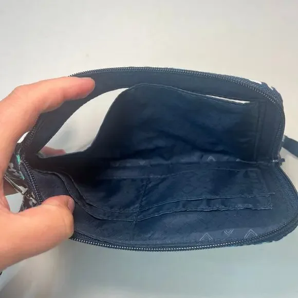 Vera Bradley Blue and Teal Patterned Wallet - Picture 2 of 4